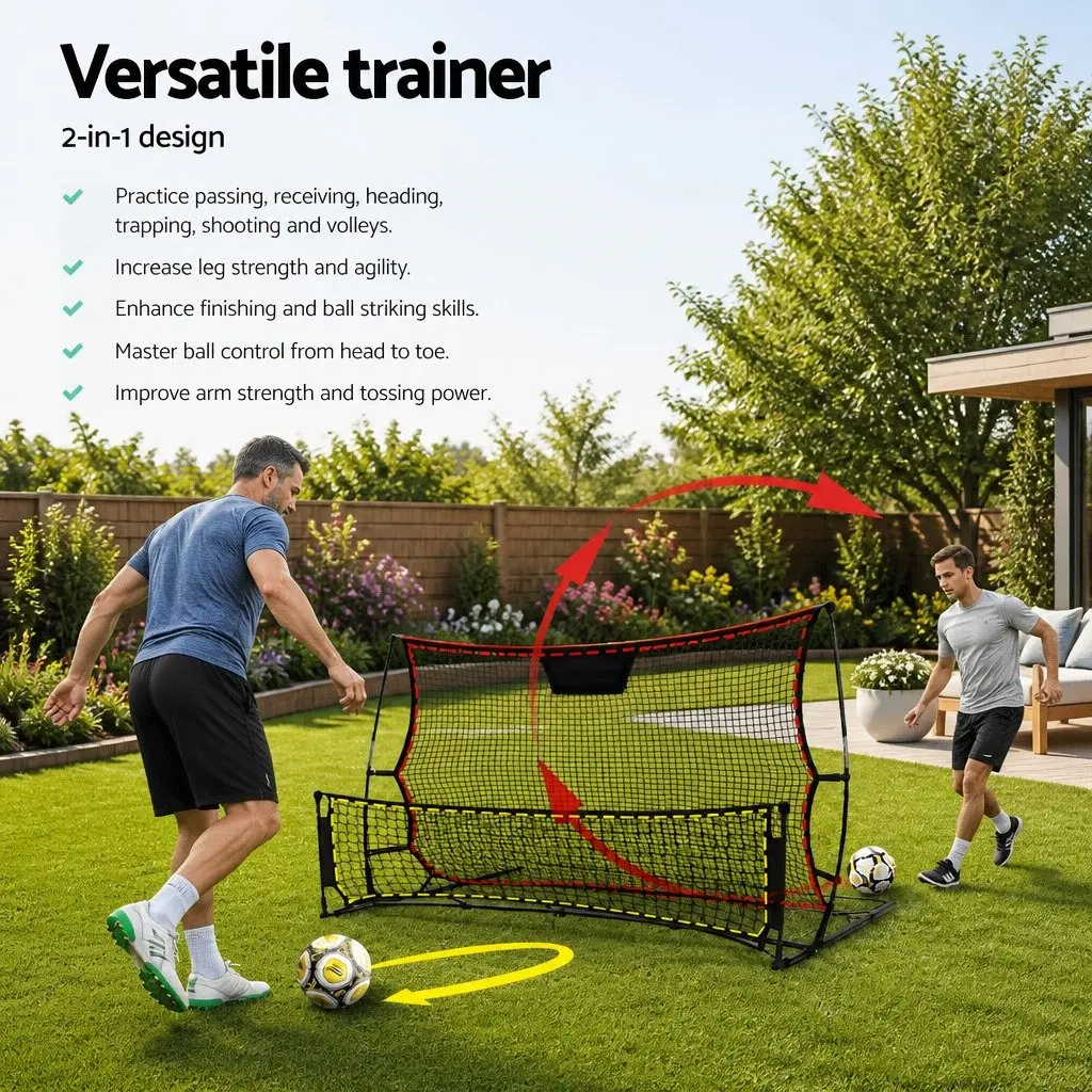 Portable Soccer Rebounder Net 2.1m Football Training Goal with Carry Bag
