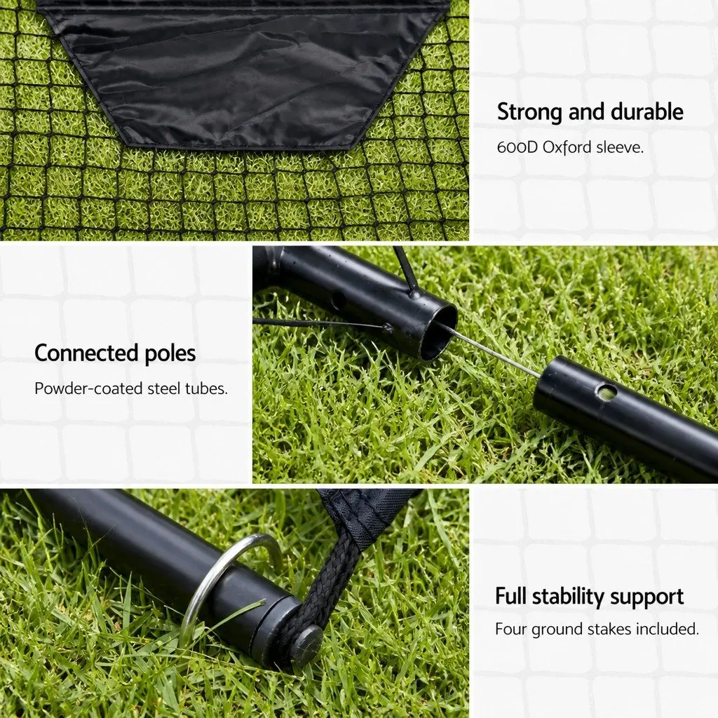 Portable Soccer Rebounder Net 2.1m Football Training Goal with Carry Bag
