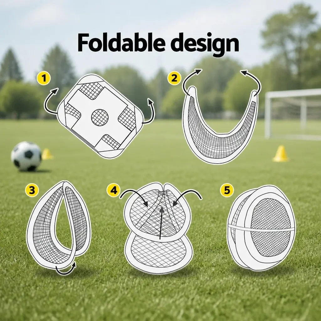 Portable Soccer Goal Net Training Rebounder for Outdoor Indoor Use 120 x 80 x 80 cm