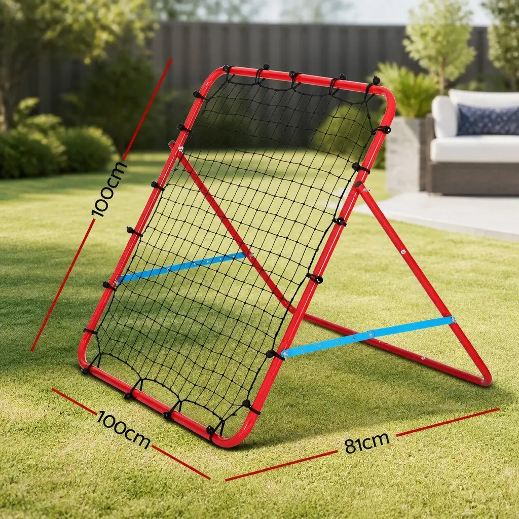Portable Soccer Rebound Net Training Aid for Indoor and Outdoor Use 100 x 81 x 100 cm Red