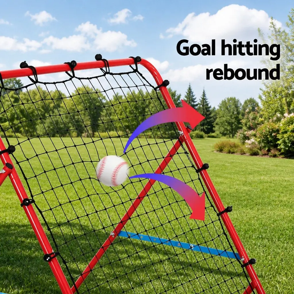 Portable Soccer Rebound Net Training Aid for Indoor and Outdoor Use 100 x 81 x 100 cm Red