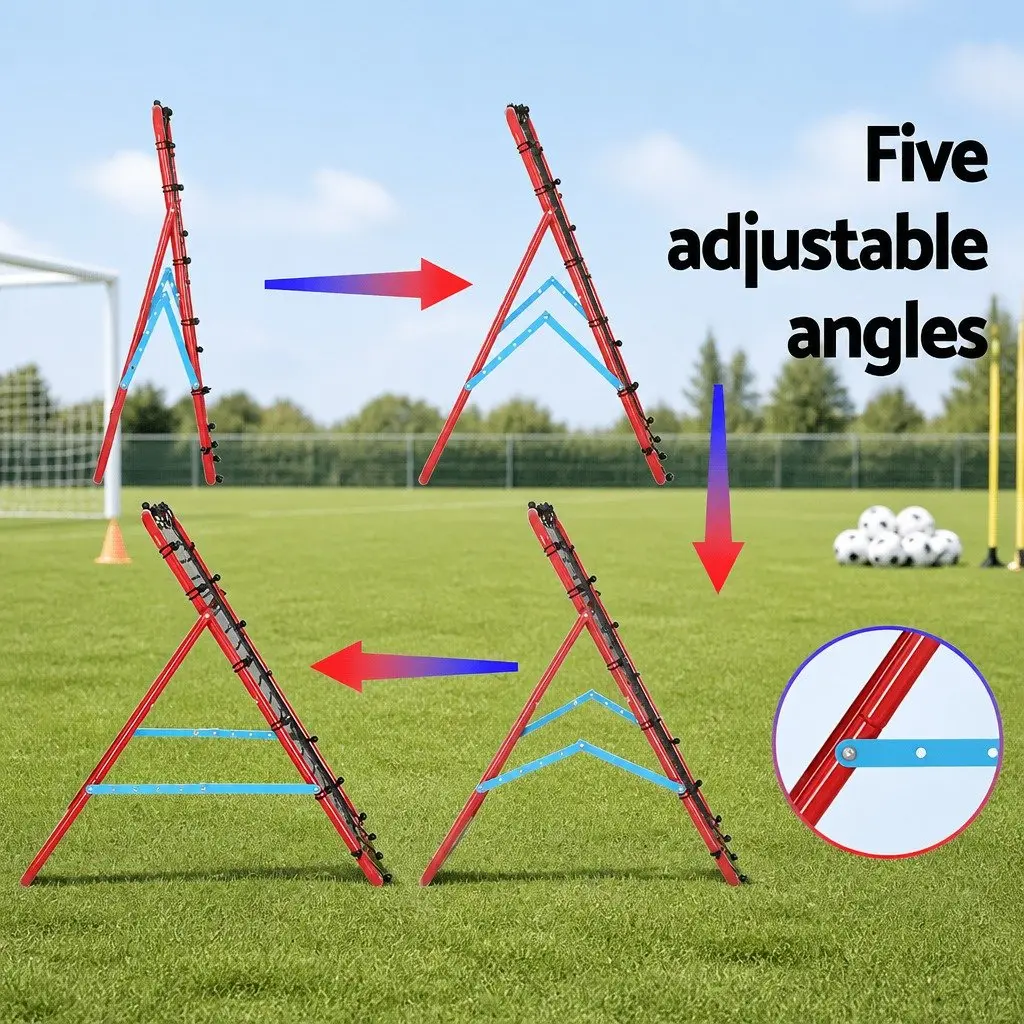 Portable Soccer Rebound Net Training Aid for Indoor and Outdoor Use 100 x 81 x 100 cm Red
