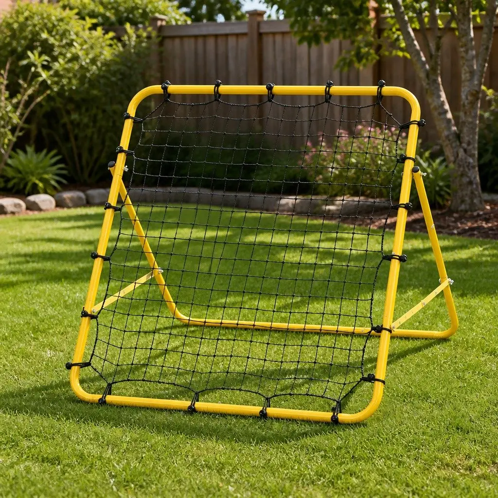 Portable Soccer Rebound Net Training Goal Yellow Sports Football Baseball Aid