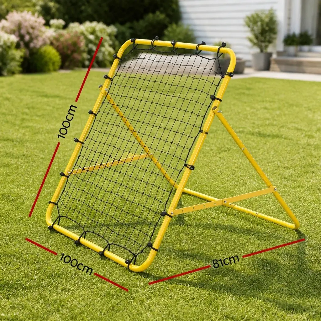 Portable Soccer Rebound Net Training Goal Indoor Outdoor 100 x 81 x 100 cm Yellow