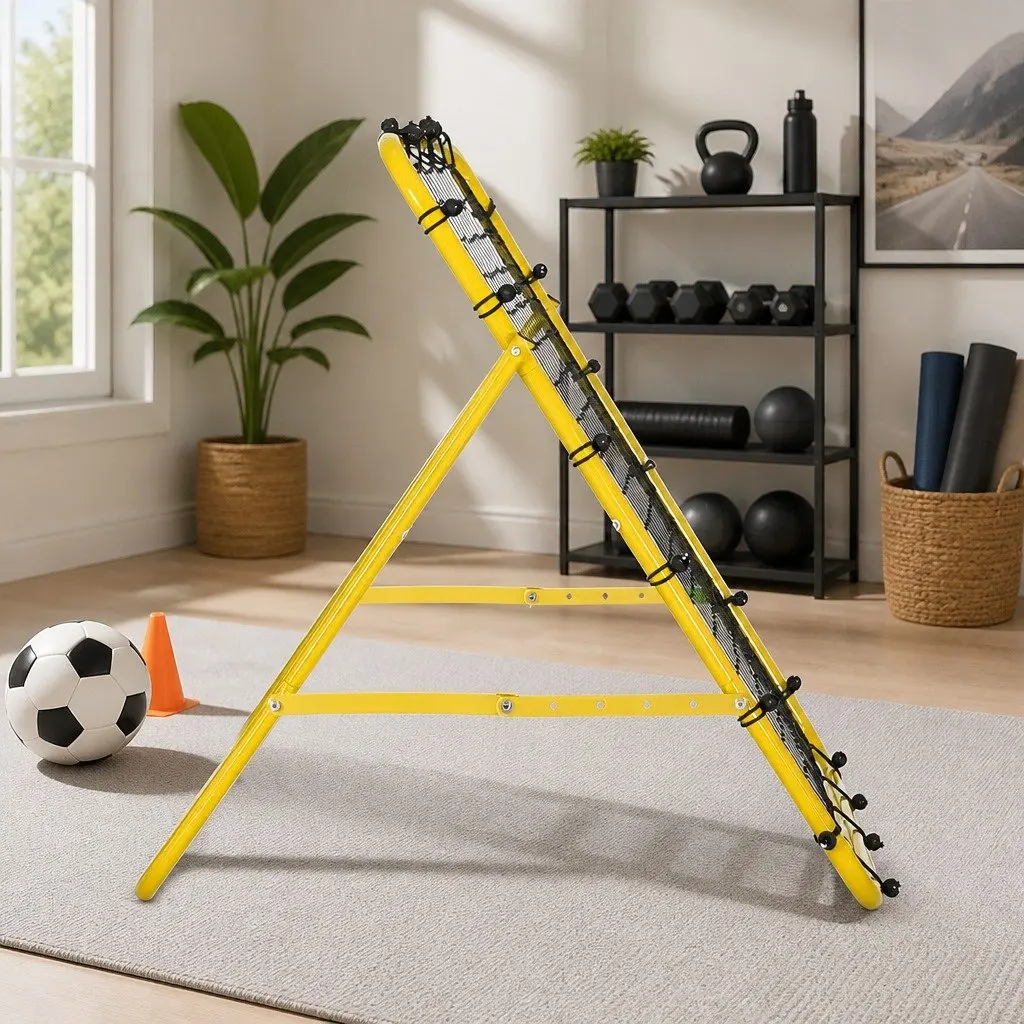 Portable Soccer Rebound Net Training Goal Indoor Outdoor 100 x 81 x 100 cm Yellow