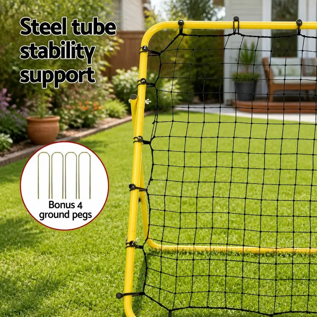 Portable Soccer Rebound Net Training Goal Indoor Outdoor 100 x 81 x 100 cm Yellow