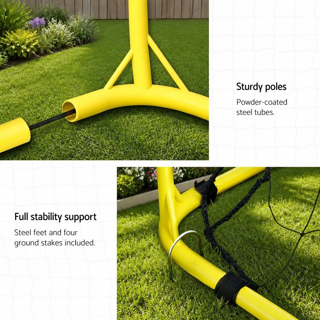 Portable Soccer Goal Net 3.6m Football Training Sports Rebounder Quick Setup