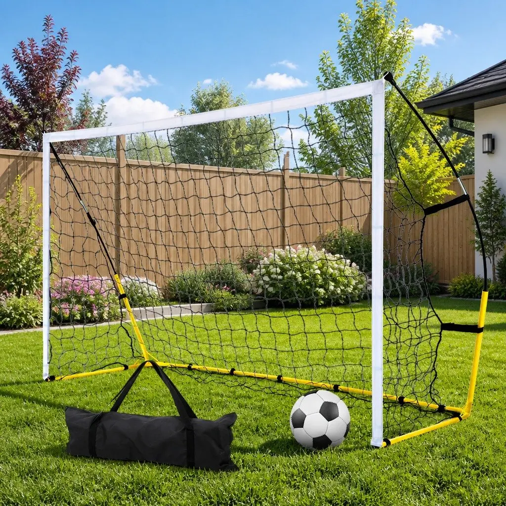 Portable Soccer Goal Net 3.6m Football Training Sports Rebounder Quick Setup