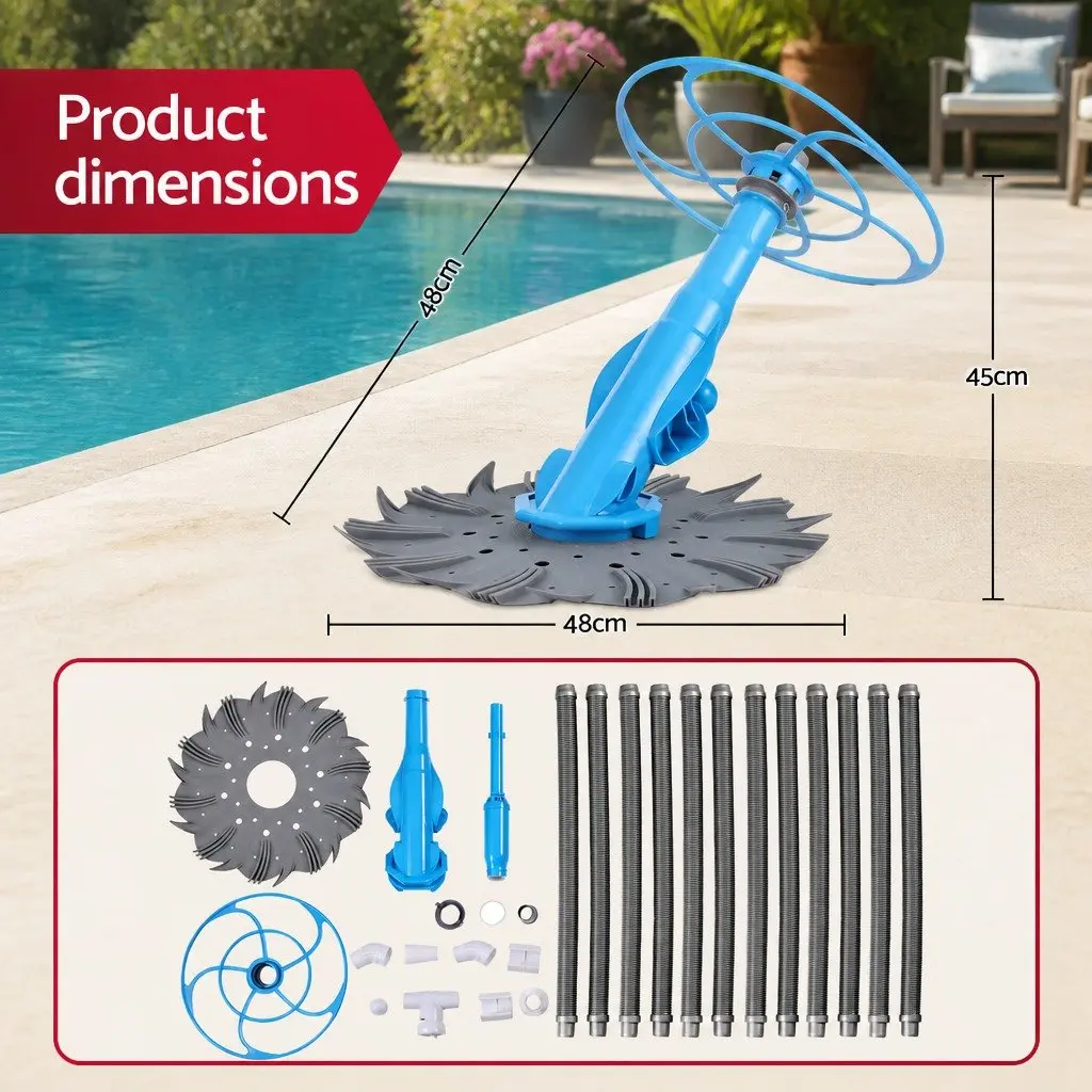 Automatic Pool Vacuum Cleaner Floor Wall Climbing System Above Ground In-Ground