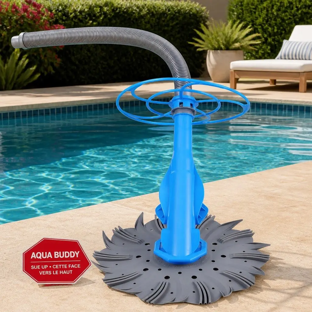 Automatic Pool Vacuum Cleaner Floor Wall Climbing System Above Ground In-Ground