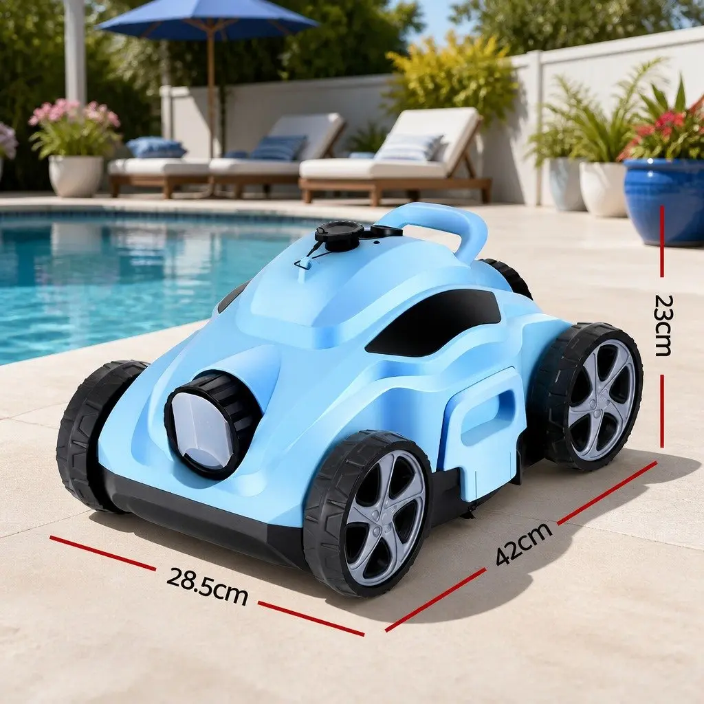 Robotic Pool Cleaner Automatic Cordless for Swimming Pool 42cm x 28.5cm x 23cm