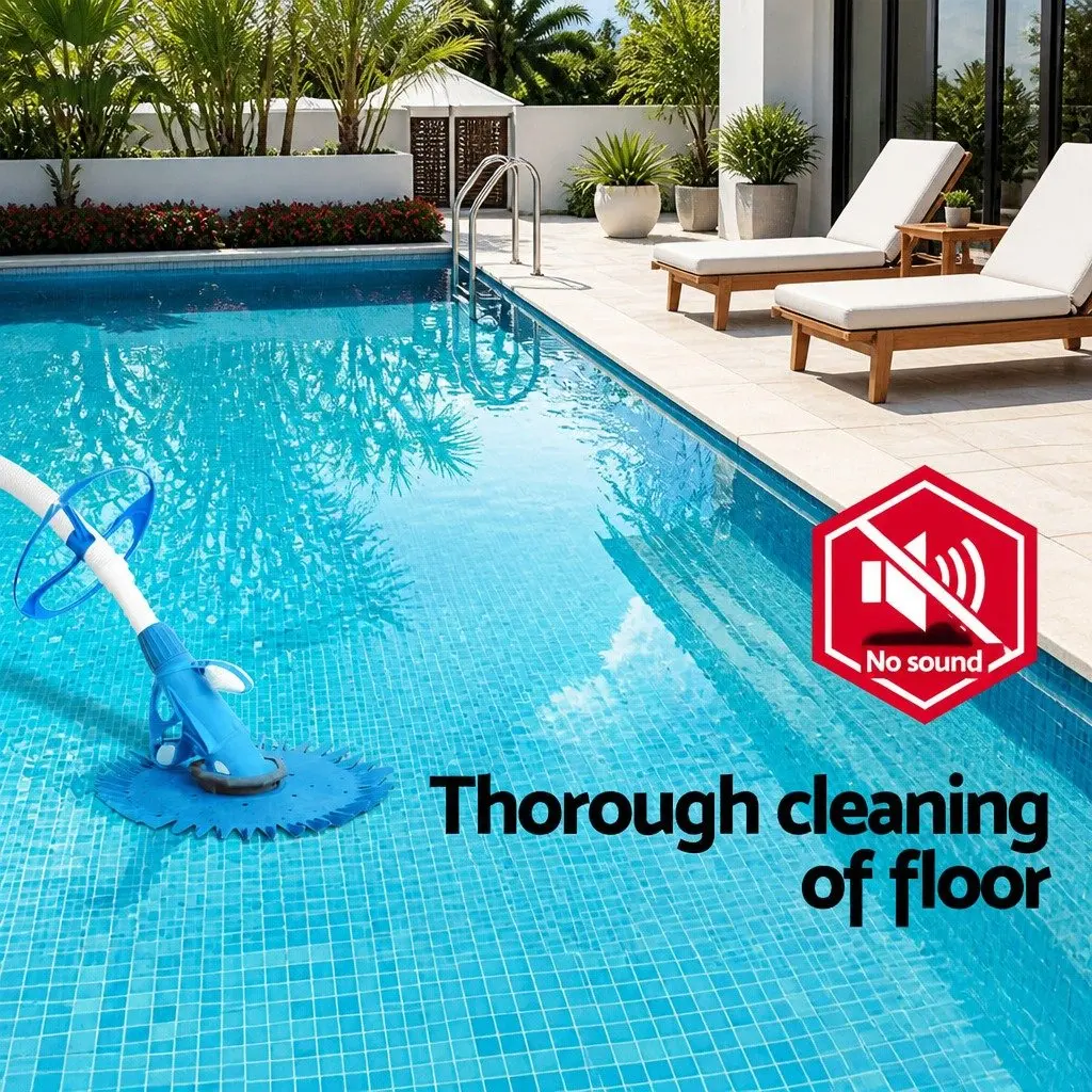 Automatic Swimming Pool Cleaner Vacuum Floor Wall Climb 10M Hose Blue