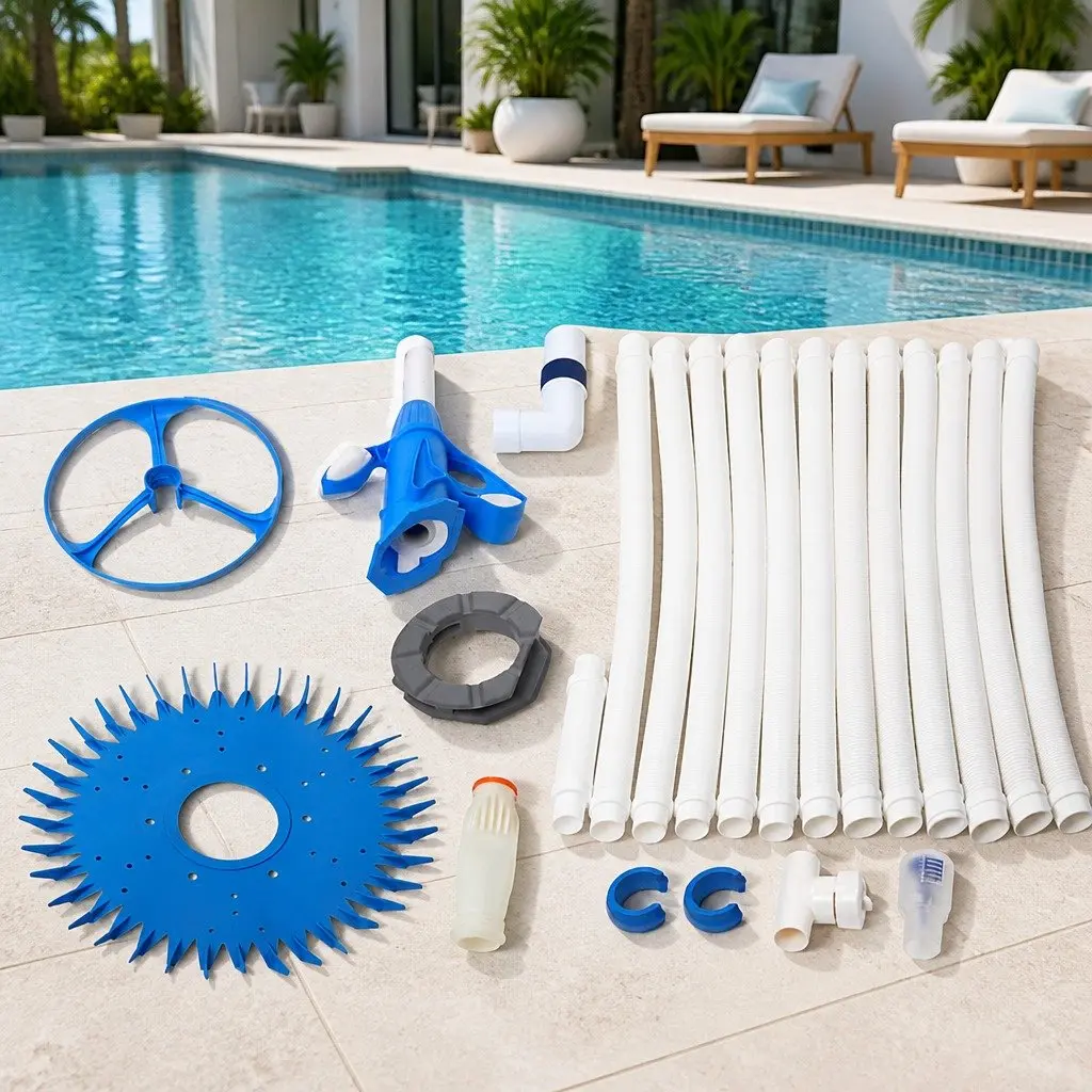 Automatic Swimming Pool Cleaner Vacuum Floor Wall Climb 10M Hose Blue