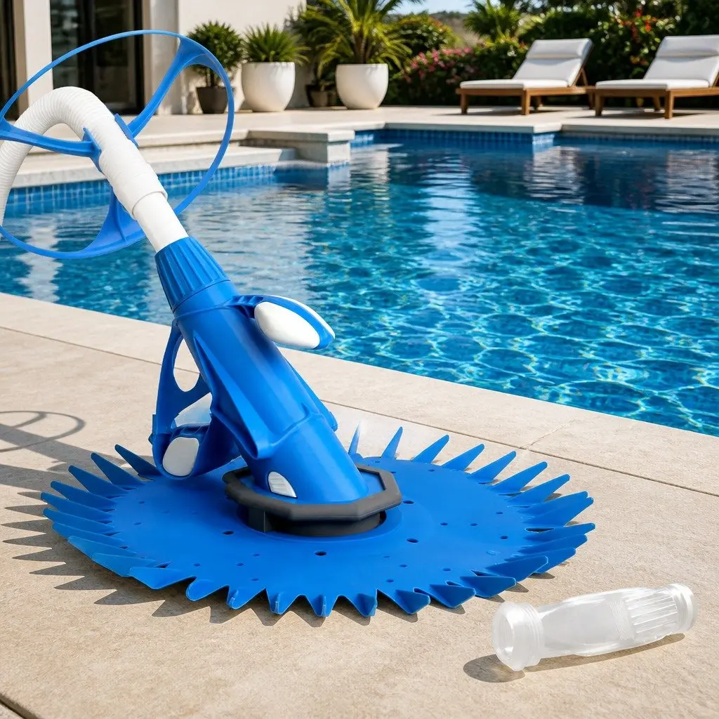 Automatic Swimming Pool Cleaner Vacuum Floor Wall Climb 10M Hose Blue