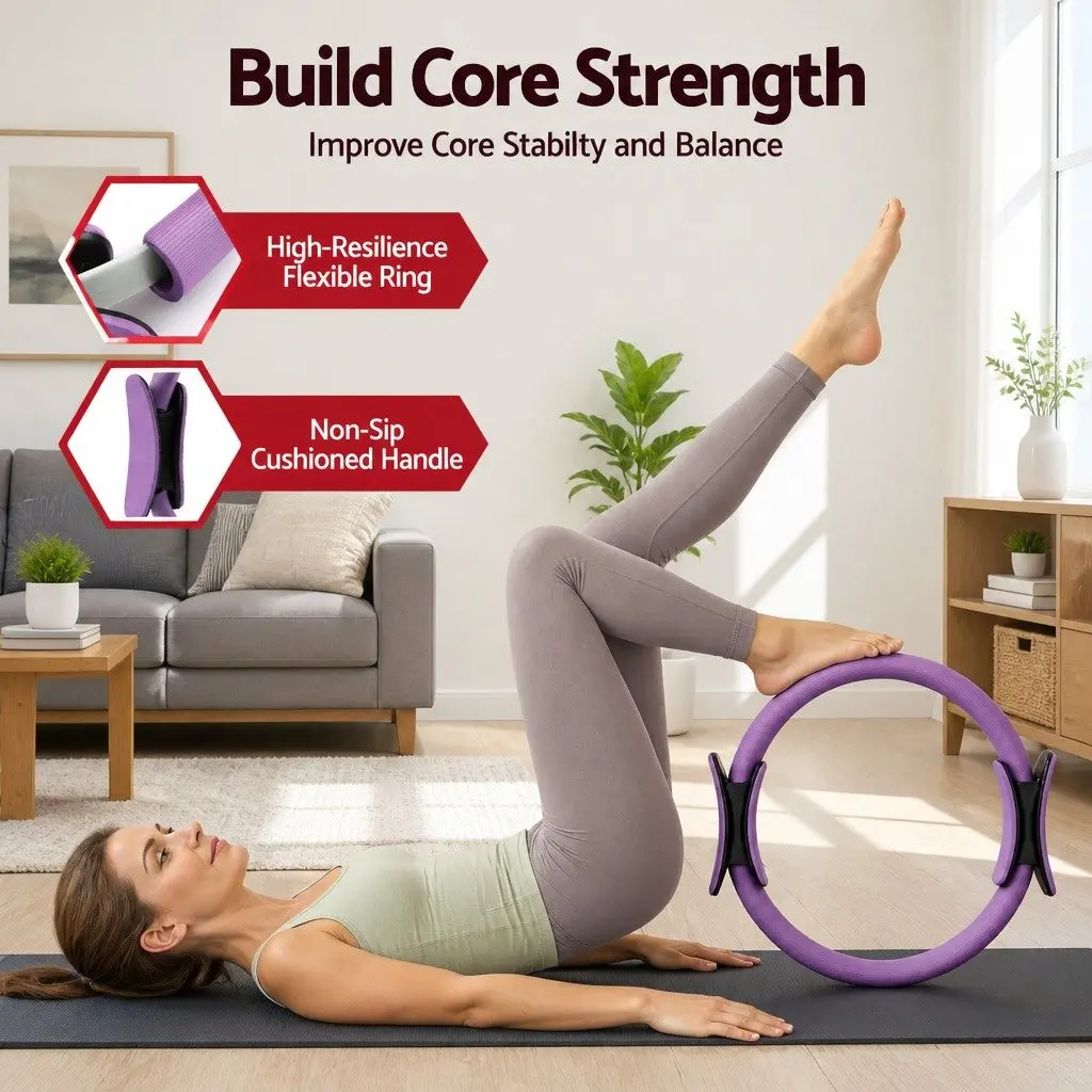 15-Piece Pilates and Yoga Equipment Set with Carry Bag