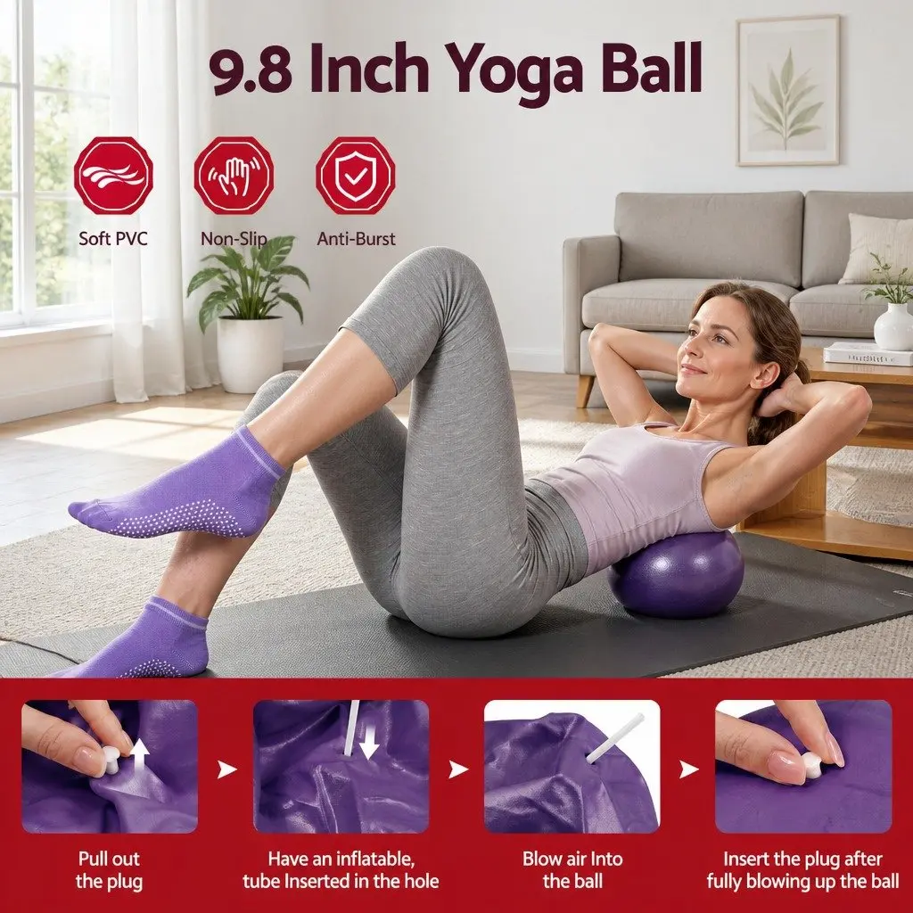 15-Piece Pilates and Yoga Equipment Set with Carry Bag