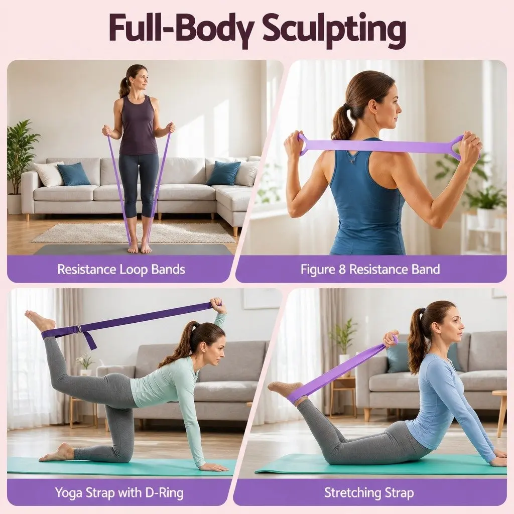 15-Piece Pilates and Yoga Equipment Set with Carry Bag