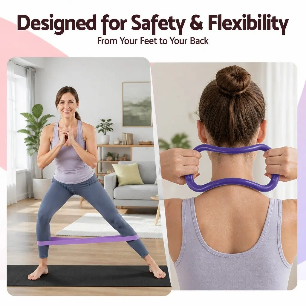 15-Piece Pilates and Yoga Equipment Set with Carry Bag