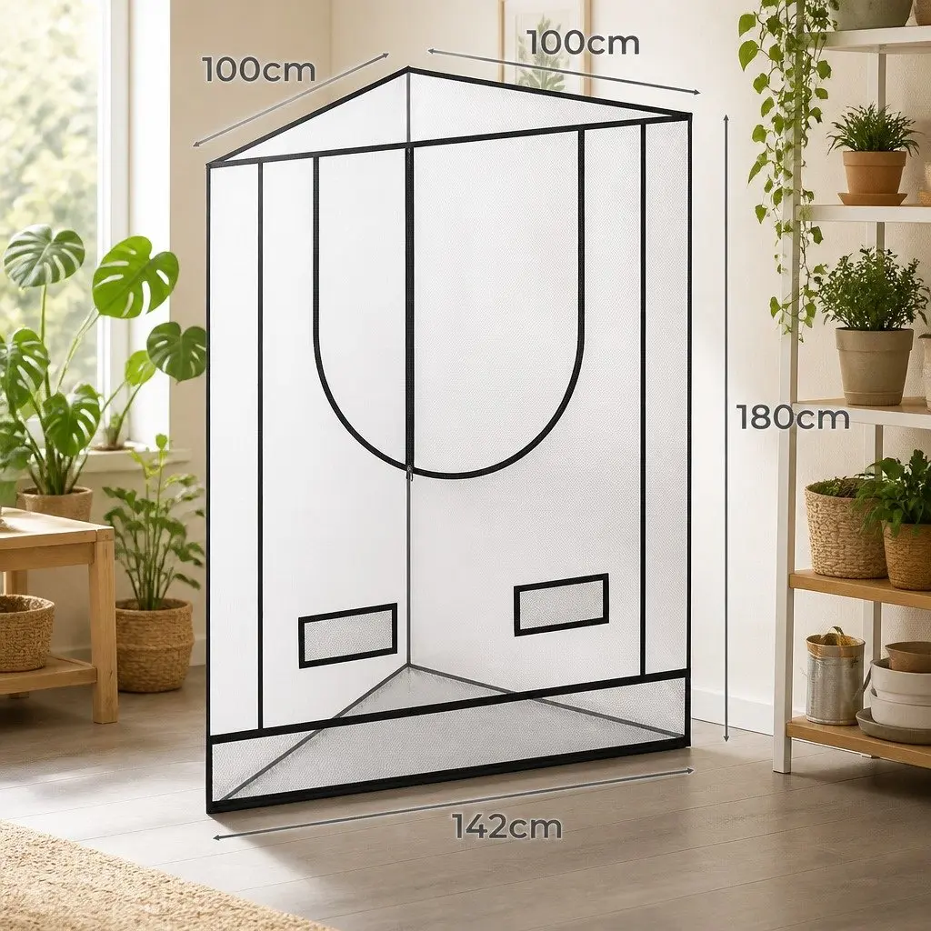 600D Oxford Cloth Indoor Hydroponic Grow Tent with Steel Frame