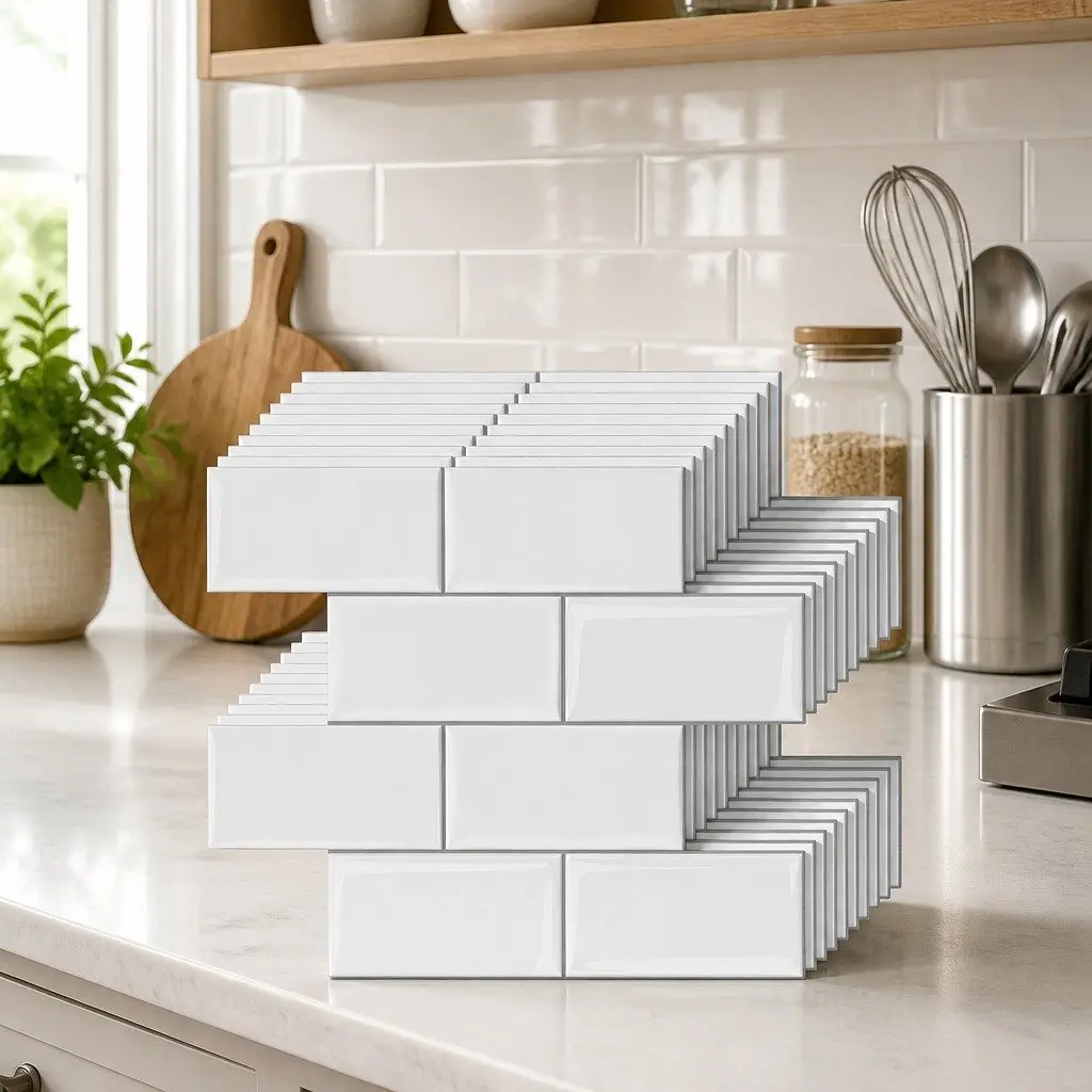 3D Self-Adhesive Subway Tile Backsplash, 10 Sheets