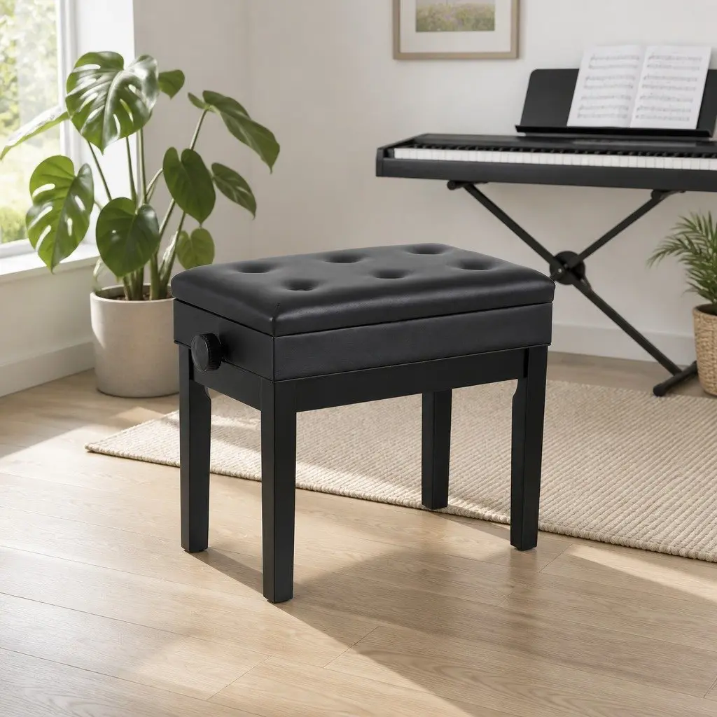 Adjustable Wooden Piano Bench