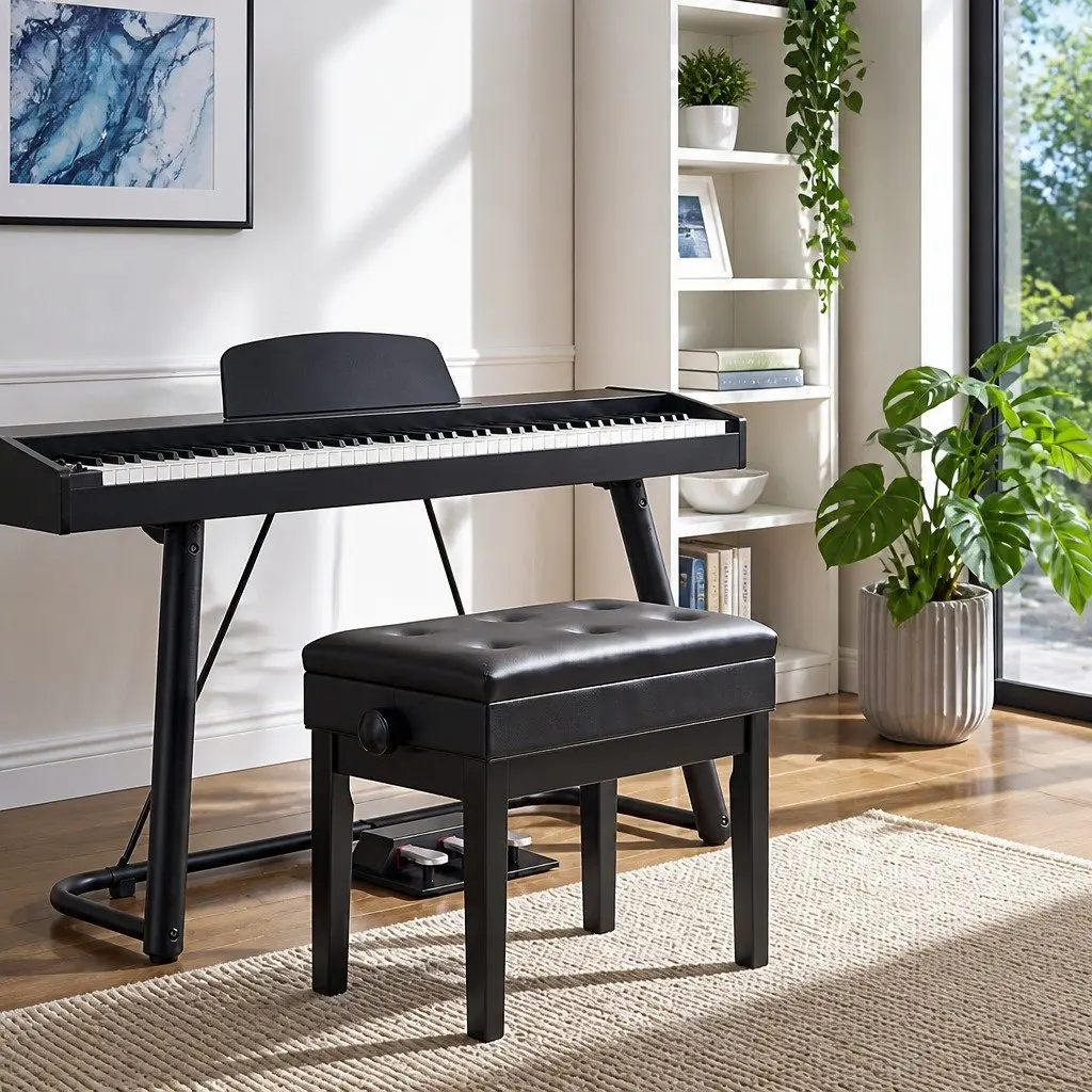 Adjustable Wooden Piano Bench