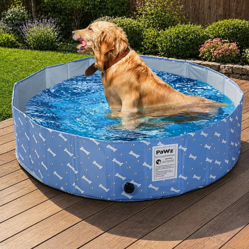 Pet Swimming Pool Folding Dog Cat Bathing Washing Portable Indoor Outdoor Large