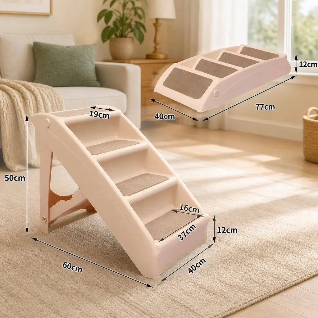 Pet Ramp Indoor Dog Steps Foldable Portable Anti-Slip Safety Buckle Small