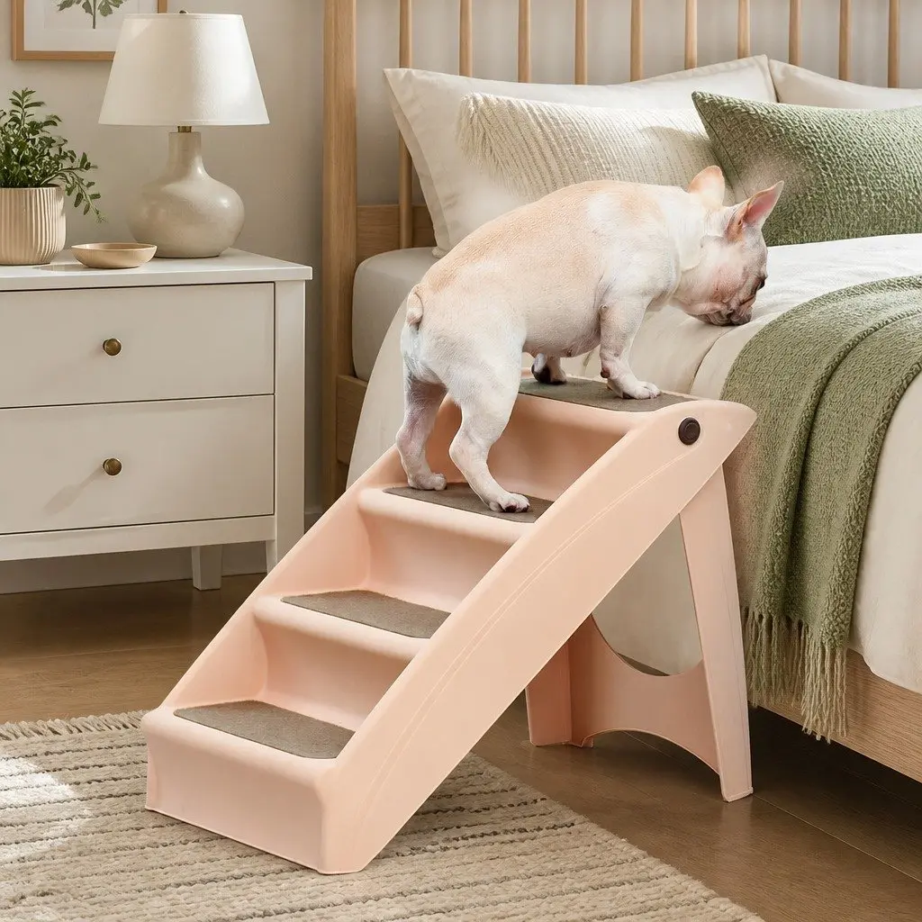 Pet Ramp Indoor Dog Steps Foldable Portable Anti-Slip Safety Buckle Small