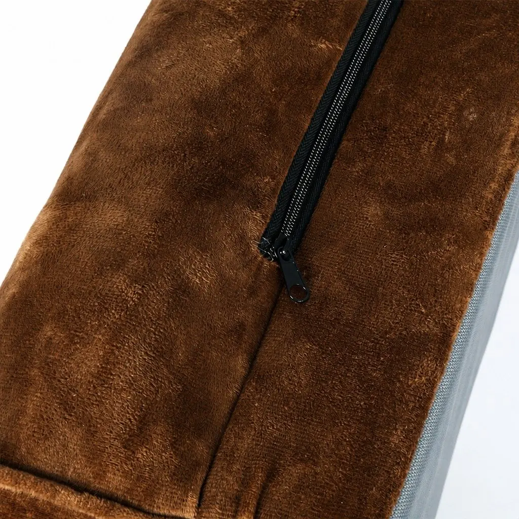 Orthopedic Pet Bed Sofa Dog Cat Memory Foam Removable Washable Cover Brown