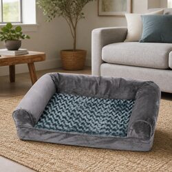 Orthopedic Pet Bed Sofa Dog Cat Bedding Memory Foam Washable XL Grey Comfortable