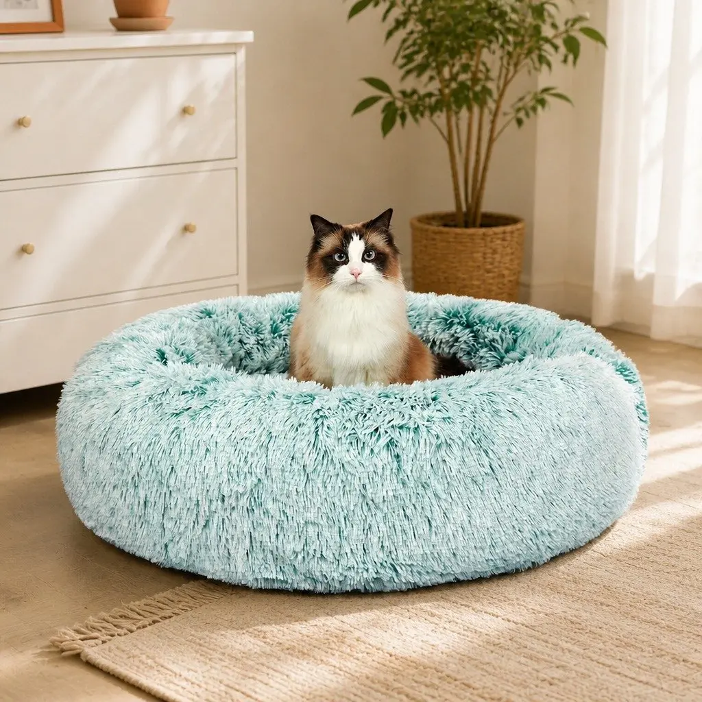 Large Plush Donut Pet Bed
