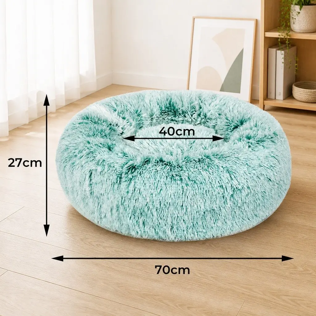 Teal Donut Pet Bed, Medium Size