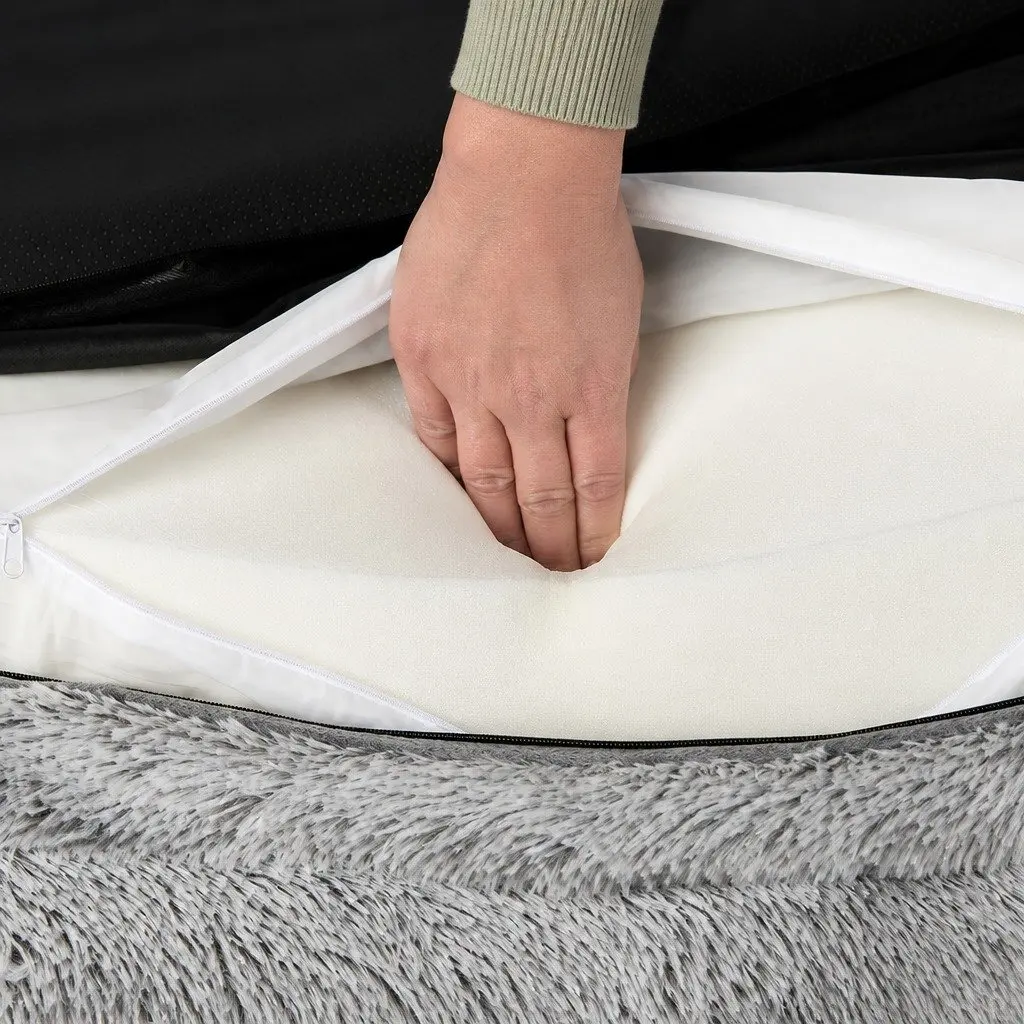 Pet Bed Orthopedic Sofa Dog Beds Small Memory Foam Supportive Bolster Plush