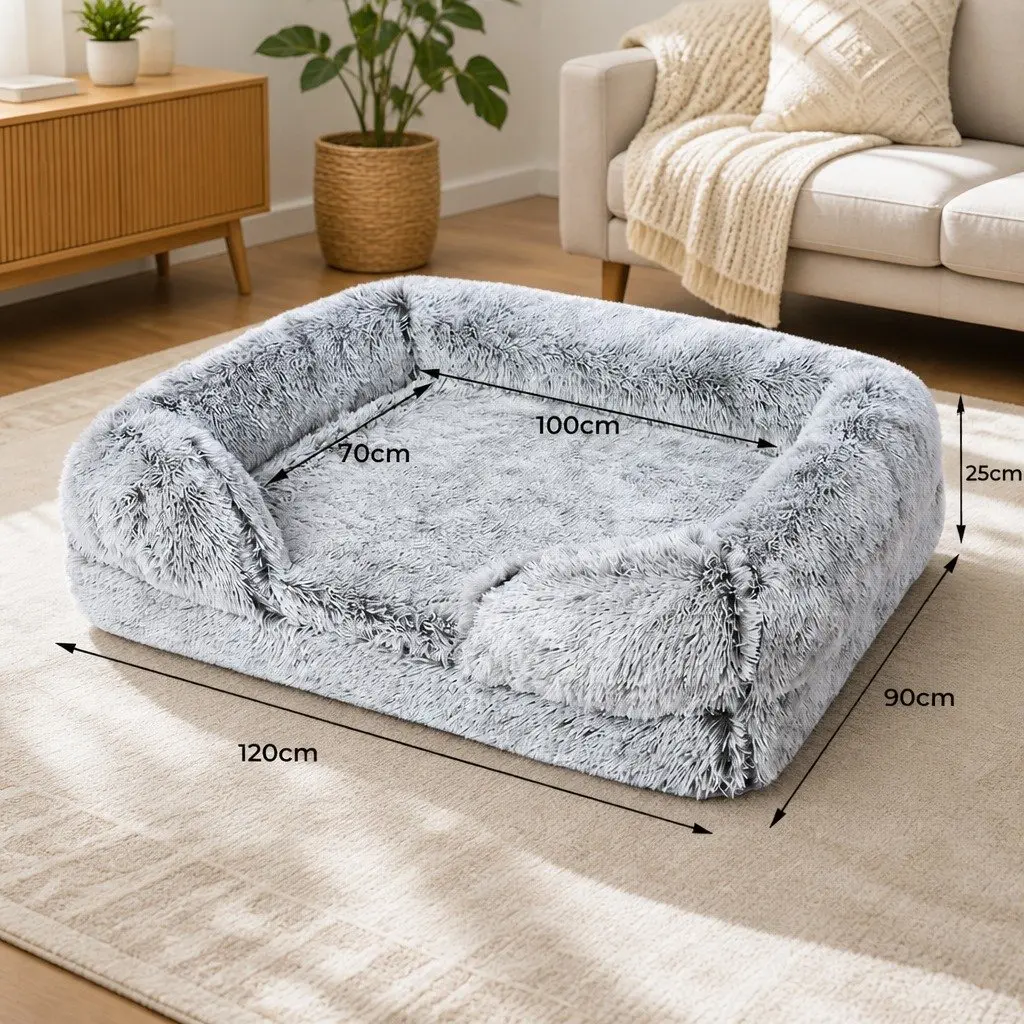 XL Orthopedic Pet Bed with Bolster
