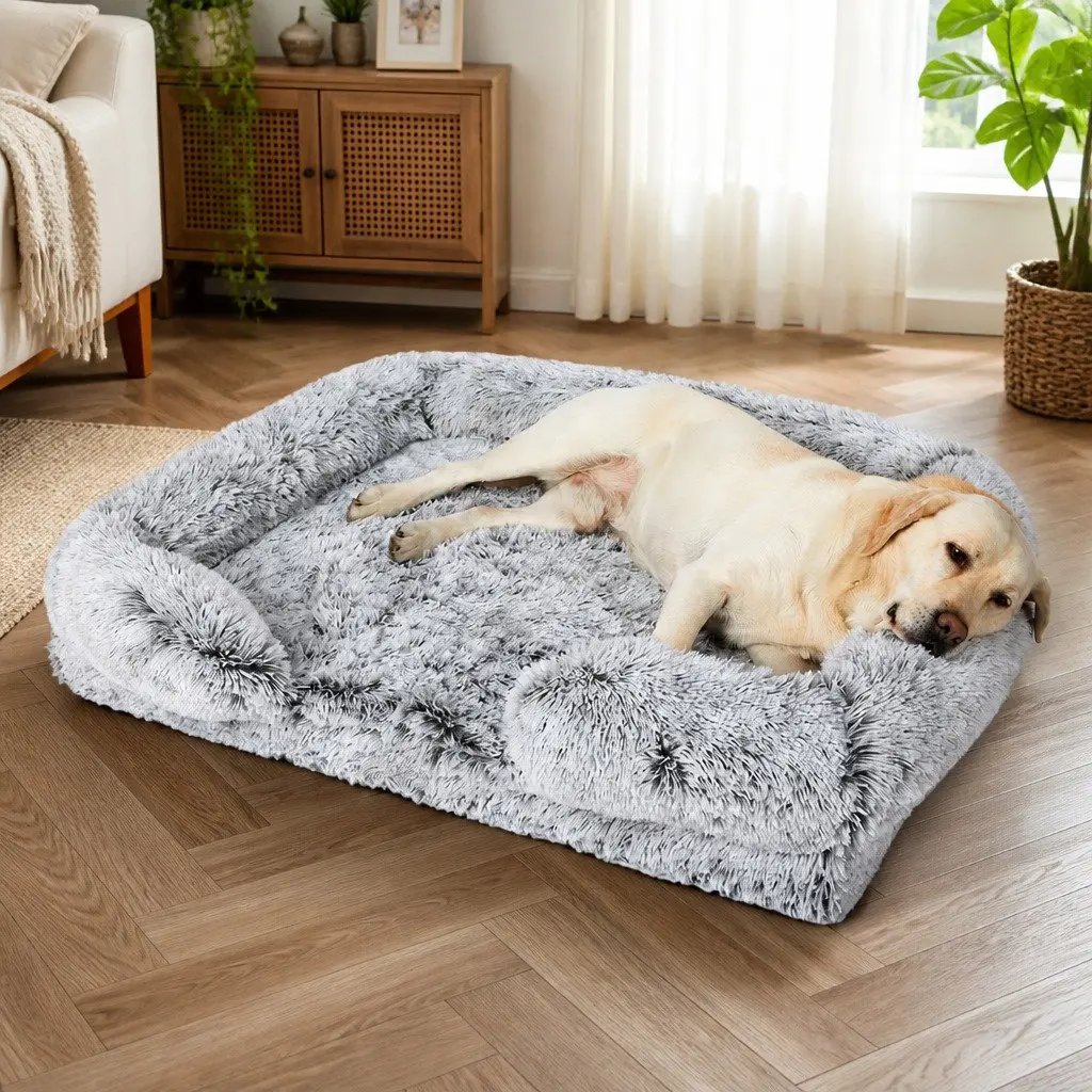 XL Orthopedic Pet Bed with Bolster