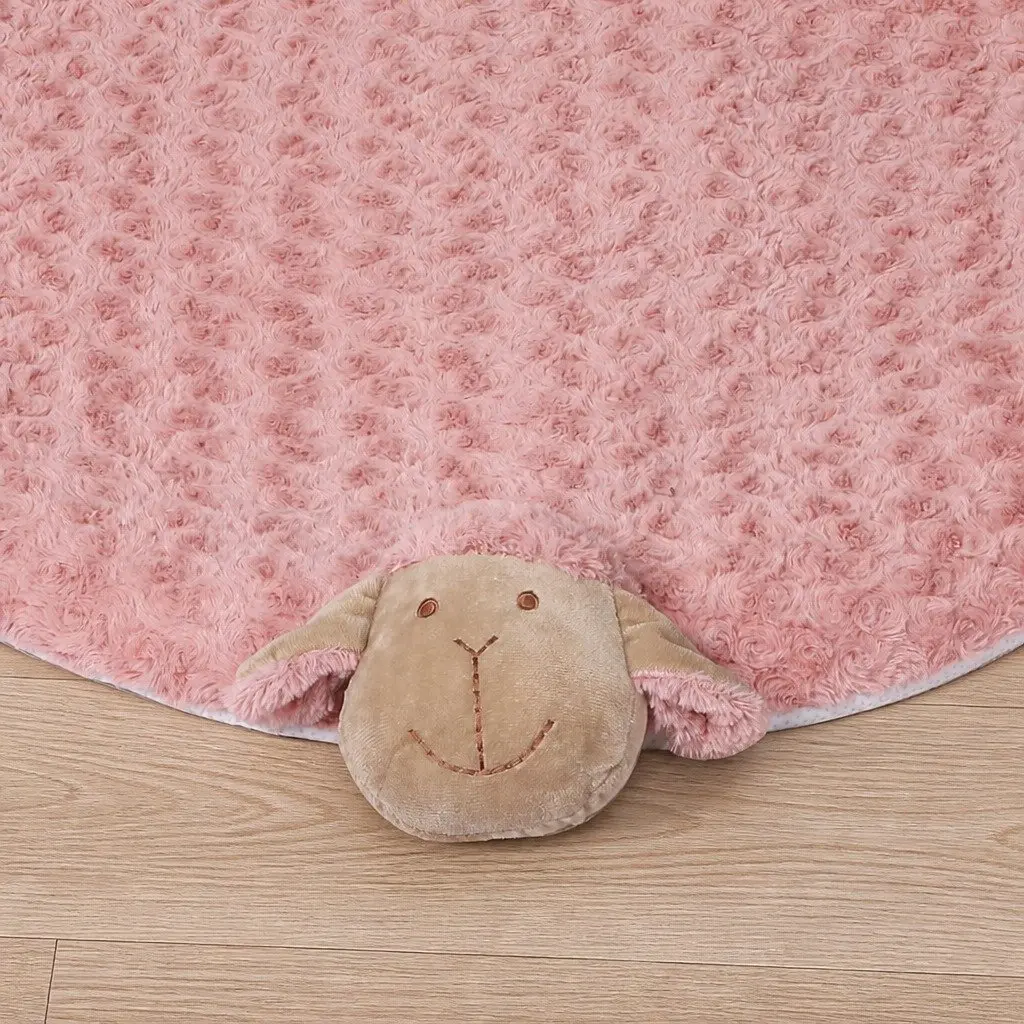 Pet Bed Cat Dog Calming Cushion Plush Large with Squeaky Corner Toys Pink