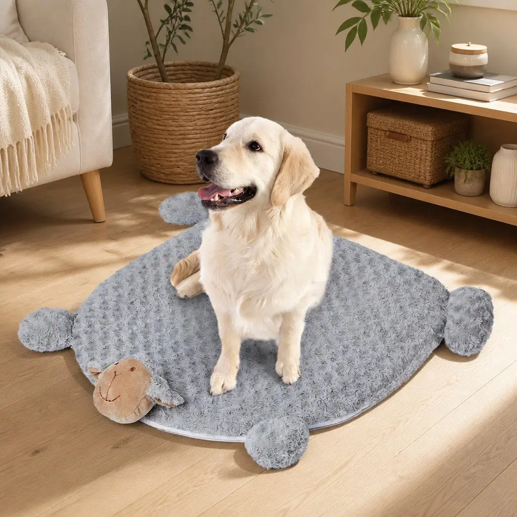 Pet Bed Cat Dog Calming Sleeping Cushion Soft Comfortable Medium Grey