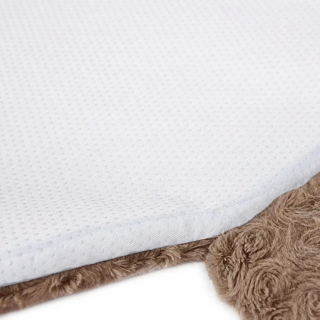 Pet Bed for Dog Cat Medium Plush Waterproof Tan