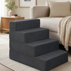 Pet Stairs Ramp with Adjustable Heights & Durable Materials