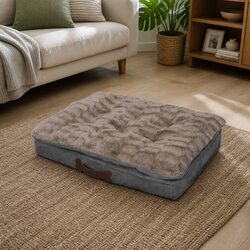 Dog Calming Bed XL Warm Soft Plush Comfy Pet Sleeping Mat Washable Cover