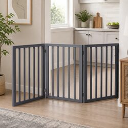 Wooden Pet Gate Specifications: Foldable Indoor Barrier
