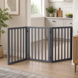 Wooden Pet Gate Specifications: Foldable Indoor Barrier