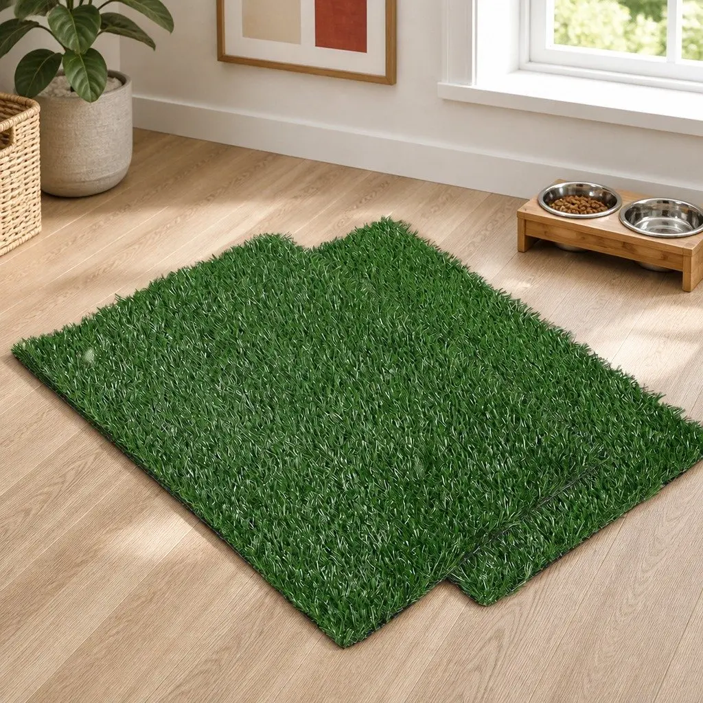 Indoor Dog Pet Grass Potty Training Toilet Large Artificial Turf Mat Tray