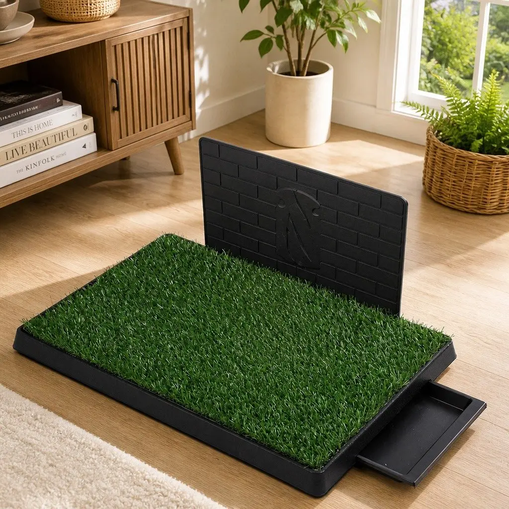 Indoor Dog Pet Grass Potty Training Toilet Large Artificial Turf Mat Tray