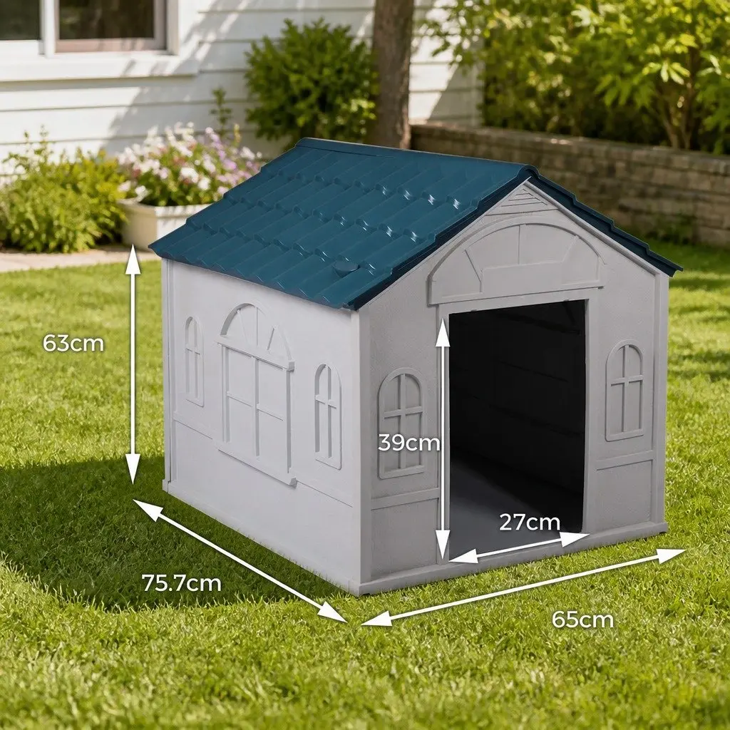 Dog Kennel Indoor Outdoor Large Blue Waterproof Ventilation