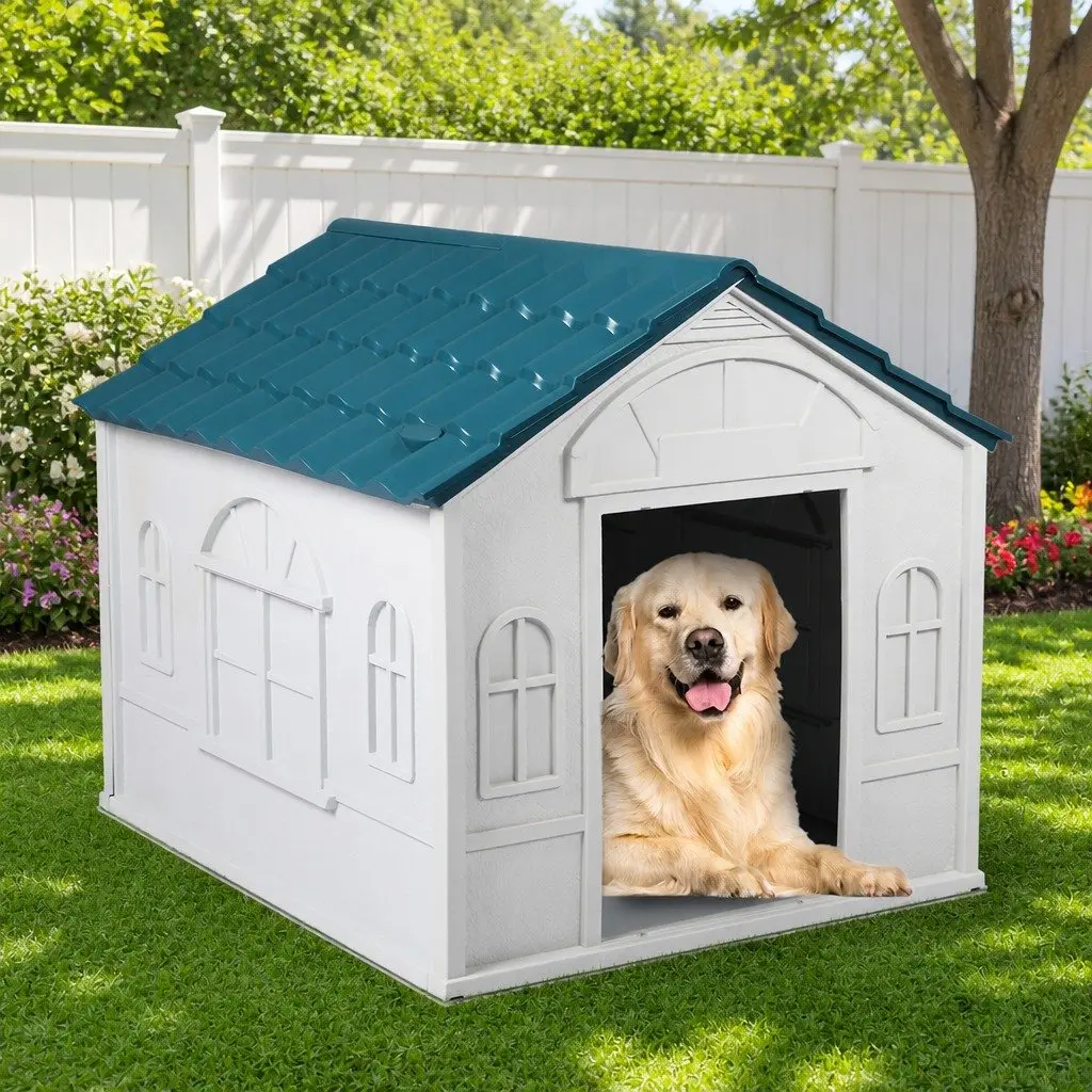 Dog Kennel Indoor Outdoor Large Blue Waterproof Ventilation