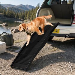 Foldable Pet Ramp Dog Car SUV Travel Stair Lightweight Non-Slip Safety Latch