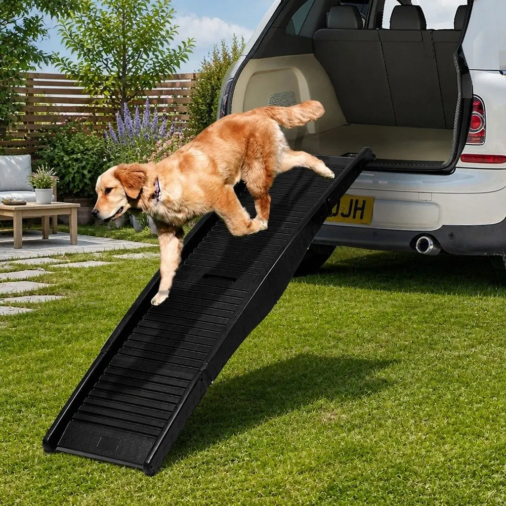 Foldable Pet Ramp Dog Car SUV Travel Stair Lightweight Non-Slip Safety Latch