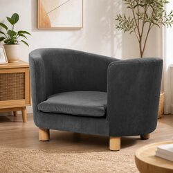 Elevated Pet Sofa Bed Anti-slip Grey Small Medium Dog Cat Raised Couch Furniture